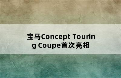 宝马Concept Touring Coupe首次亮相